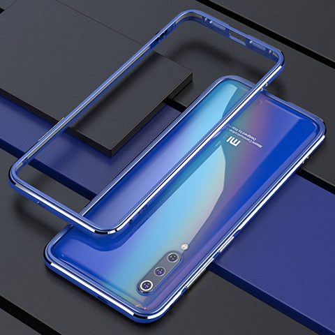 Custodia Lusso Alluminio Laterale Cover per Xiaomi Mi 9 Pro Blu