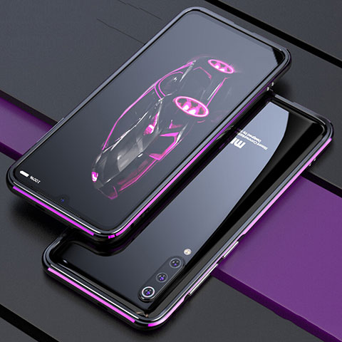 Custodia Lusso Alluminio Laterale Cover per Xiaomi Mi 9 Pro Viola