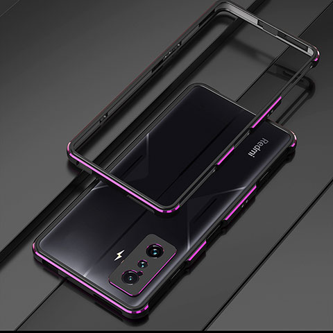 Custodia Lusso Alluminio Laterale Cover per Xiaomi Poco F4 GT 5G Viola