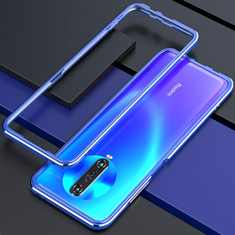 Custodia Lusso Alluminio Laterale Cover per Xiaomi Poco X2 Blu