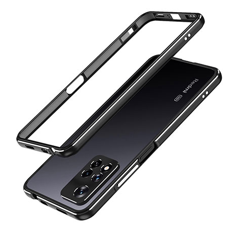 Custodia Lusso Alluminio Laterale Cover per Xiaomi Poco X4 NFC Nero