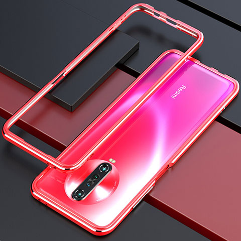 Custodia Lusso Alluminio Laterale Cover per Xiaomi Redmi K30 4G Rosso