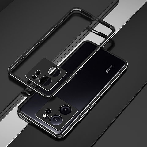 Custodia Lusso Alluminio Laterale Cover per Xiaomi Redmi K60 Ultra 5G Nero