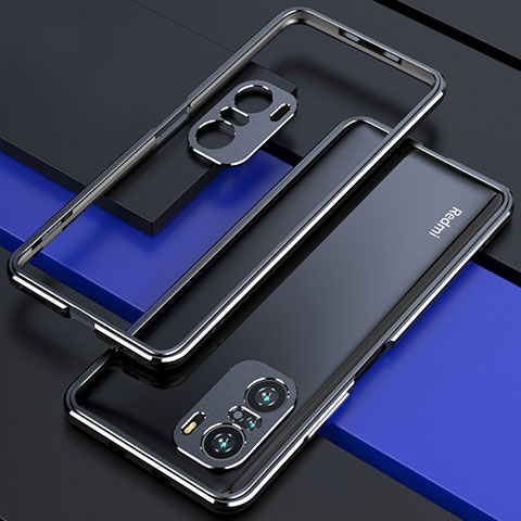 Custodia Lusso Alluminio Laterale Cover S01 per Xiaomi Mi 11i 5G Nero