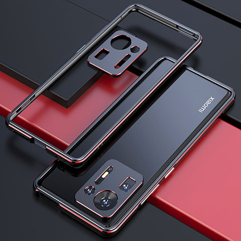 Custodia Lusso Alluminio Laterale Cover S01 per Xiaomi Mi Mix 4 5G Rosso e Nero