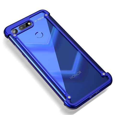 Custodia Lusso Alluminio Laterale per Huawei Honor View 20 Blu