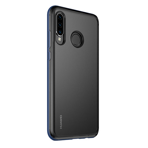 Custodia Lusso Alluminio Laterale Specchio 360 Gradi Cover M01 per Huawei Nova 4e Blu