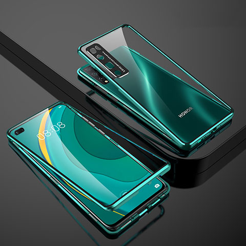 Custodia Lusso Alluminio Laterale Specchio 360 Gradi Cover M01 per Huawei Nova 7 Pro 5G Verde