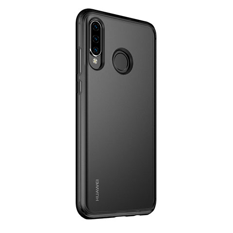 Custodia Lusso Alluminio Laterale Specchio 360 Gradi Cover M01 per Huawei P30 Lite XL Nero