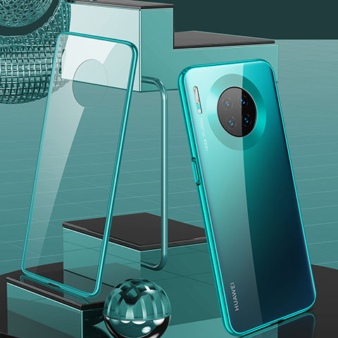 Custodia Lusso Alluminio Laterale Specchio 360 Gradi Cover M03 per Huawei Mate 30 Pro Verde