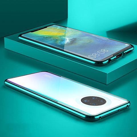 Custodia Lusso Alluminio Laterale Specchio 360 Gradi Cover M07 per Huawei Mate 30 Pro 5G Verde