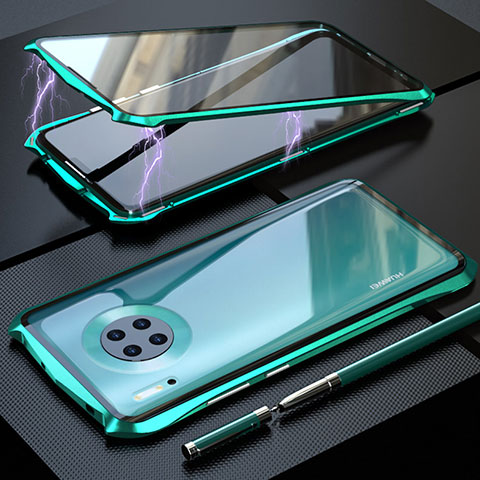 Custodia Lusso Alluminio Laterale Specchio 360 Gradi Cover M08 per Huawei Mate 30 Pro 5G Verde