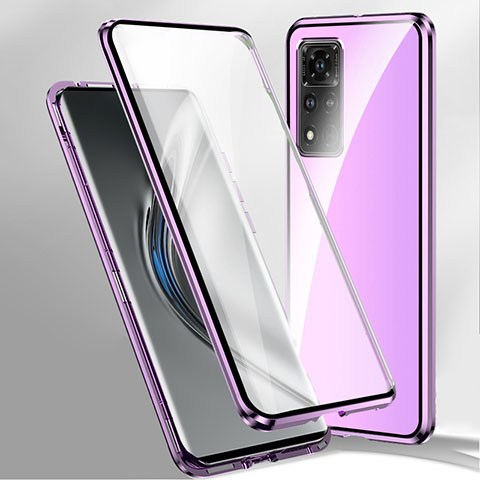 Custodia Lusso Alluminio Laterale Specchio 360 Gradi Cover P02 per Xiaomi Mi 11i 5G (2022) Viola