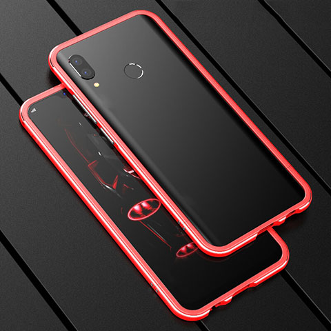 Custodia Lusso Alluminio Laterale Specchio 360 Gradi Cover per Huawei Nova 3i Rosso