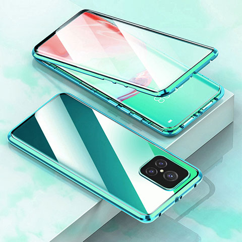 Custodia Lusso Alluminio Laterale Specchio 360 Gradi Cover per Realme GT2 Master Explorer Verde