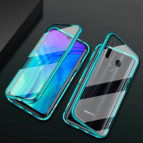 Custodia Lusso Alluminio Laterale Specchio 360 Gradi Cover T04 per Huawei Honor 10i Verde