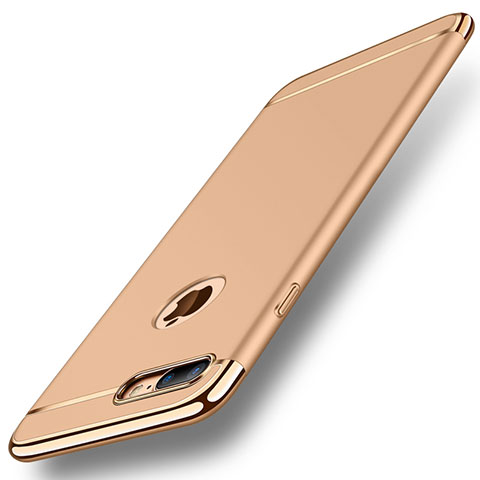 Custodia Lusso Metallo Laterale e Plastica Cover M01 per Apple iPhone 8 Plus Oro