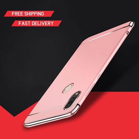 Custodia Lusso Metallo Laterale e Plastica Cover M01 per Huawei Enjoy 9 Plus Oro Rosa