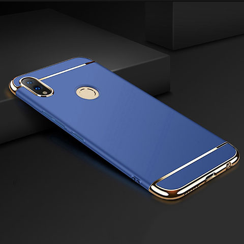 Custodia Lusso Metallo Laterale e Plastica Cover M01 per Huawei Honor 8X Blu