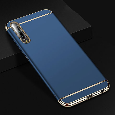 Custodia Lusso Metallo Laterale e Plastica Cover M01 per Huawei Honor 9X Pro Blu