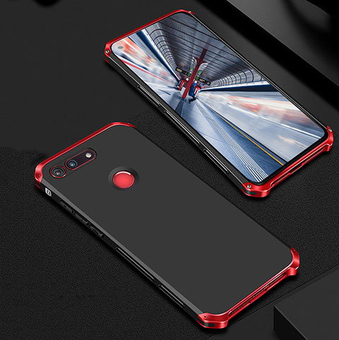 Custodia Lusso Metallo Laterale e Plastica Cover M01 per Huawei Honor V20 Rosso e Nero