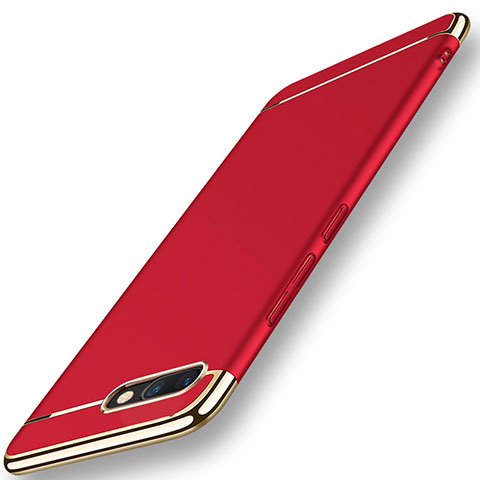 Custodia Lusso Metallo Laterale e Plastica Cover M01 per Huawei Honor View 10 Rosso