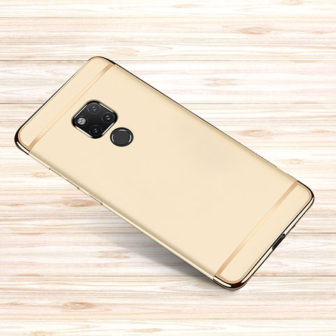 Custodia Lusso Metallo Laterale e Plastica Cover M01 per Huawei Mate 20 X 5G Oro