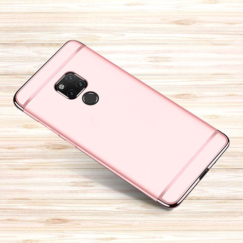 Custodia Lusso Metallo Laterale e Plastica Cover M01 per Huawei Mate 20 X 5G Oro Rosa