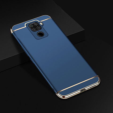 Custodia Lusso Metallo Laterale e Plastica Cover M01 per Huawei Mate 30 Lite Blu