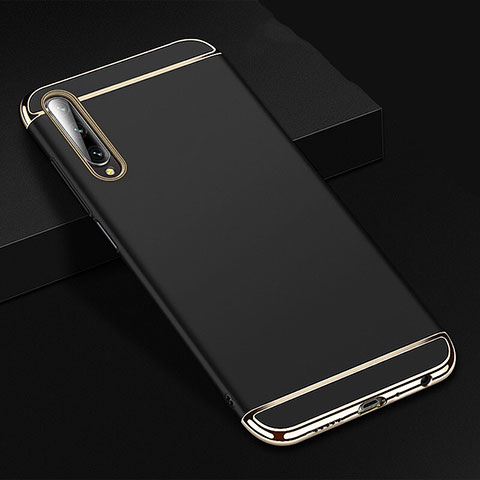 Custodia Lusso Metallo Laterale e Plastica Cover M01 per Huawei P Smart Pro (2019) Nero