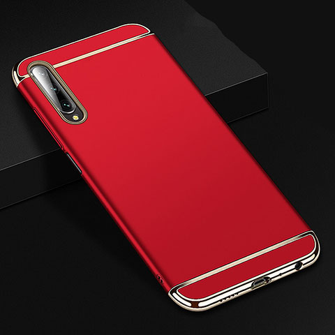 Custodia Lusso Metallo Laterale e Plastica Cover M01 per Huawei P Smart Pro (2019) Rosso