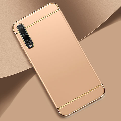 Custodia Lusso Metallo Laterale e Plastica Cover M01 per Huawei Y8p Oro