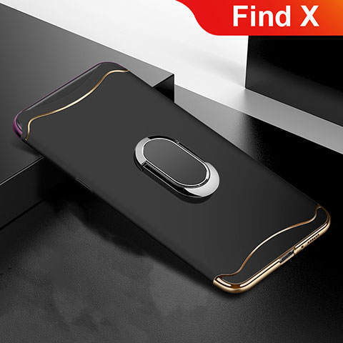 Custodia Lusso Metallo Laterale e Plastica Cover M01 per Oppo Find X Nero