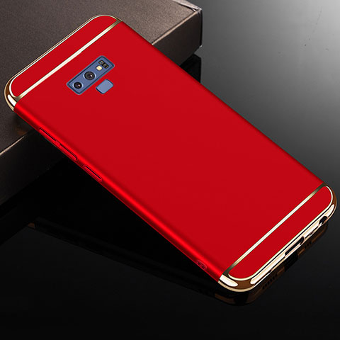 Custodia Lusso Metallo Laterale e Plastica Cover M01 per Samsung Galaxy Note 9 Rosso