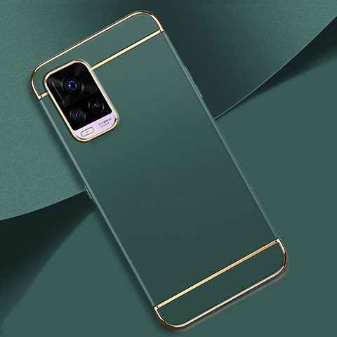 Custodia Lusso Metallo Laterale e Plastica Cover M01 per Vivo V20 Pro 5G Verde Notte