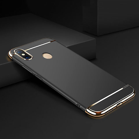 Custodia Lusso Metallo Laterale e Plastica Cover M01 per Xiaomi Mi Max 3 Nero