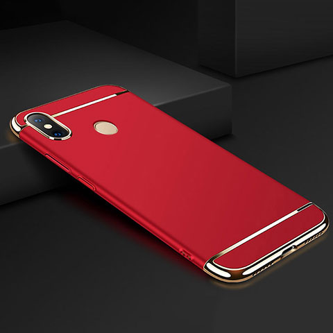 Custodia Lusso Metallo Laterale e Plastica Cover M01 per Xiaomi Mi Max 3 Rosso