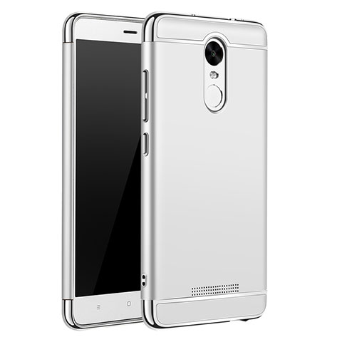 Custodia Lusso Metallo Laterale e Plastica Cover M01 per Xiaomi Redmi Note 3 Argento