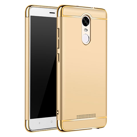 Custodia Lusso Metallo Laterale e Plastica Cover M01 per Xiaomi Redmi Note 3 MediaTek Oro