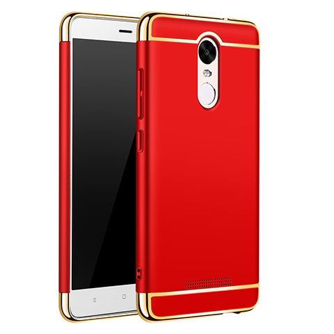 Custodia Lusso Metallo Laterale e Plastica Cover M01 per Xiaomi Redmi Note 3 Pro Rosso