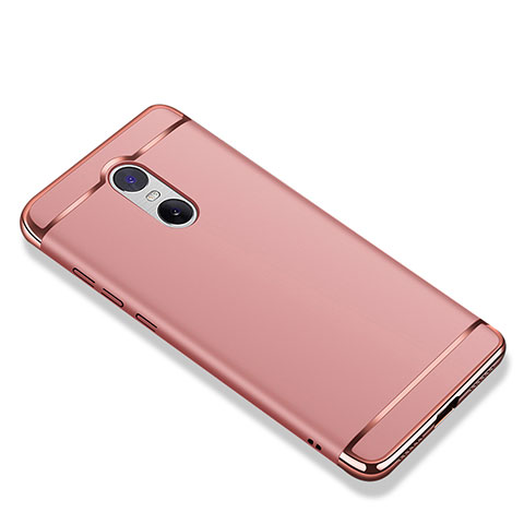 Custodia Lusso Metallo Laterale e Plastica Cover M01 per Xiaomi Redmi Note 4X High Edition Oro Rosa