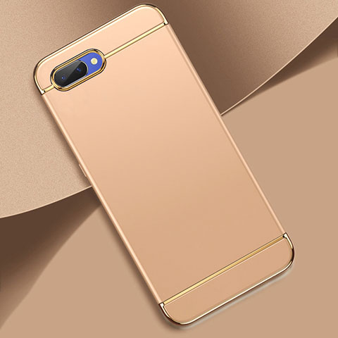 Custodia Lusso Metallo Laterale e Plastica Cover M02 per Oppo A12e Oro