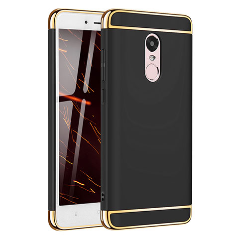 Custodia Lusso Metallo Laterale e Plastica Cover M02 per Xiaomi Redmi Note 4X High Edition Nero