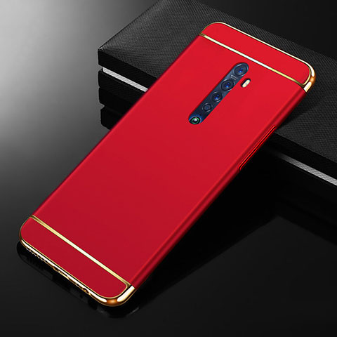 Custodia Lusso Metallo Laterale e Plastica Cover M05 per Oppo Reno2 Rosso