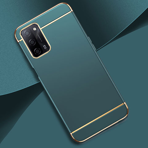 Custodia Lusso Metallo Laterale e Plastica Cover P02 per Oppo A55 5G Verde