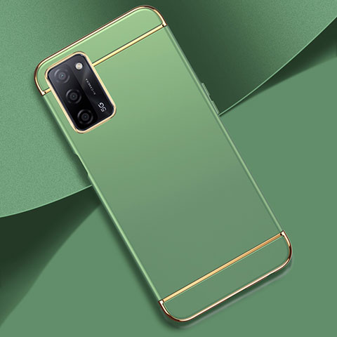 Custodia Lusso Metallo Laterale e Plastica Cover P02 per Oppo A55 5G Verde Pastello