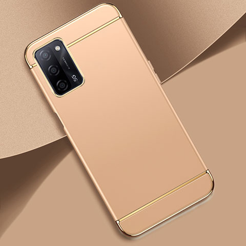 Custodia Lusso Metallo Laterale e Plastica Cover P02 per Oppo A56 5G Oro