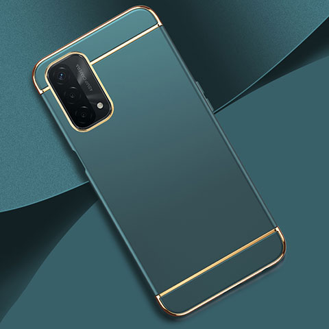 Custodia Lusso Metallo Laterale e Plastica Cover P02 per Oppo A74 5G Verde