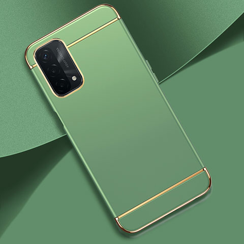 Custodia Lusso Metallo Laterale e Plastica Cover P02 per Oppo A93 5G Verde Pastello