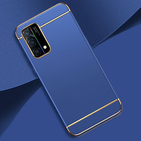 Custodia Lusso Metallo Laterale e Plastica Cover per Oppo K9 5G Blu